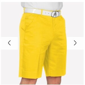 ROYAL & AWESOME YOLO GOLF SHORTS YELLOW SPORTY MENSWEAR MEN SIZE 30 WAIST GOLFER